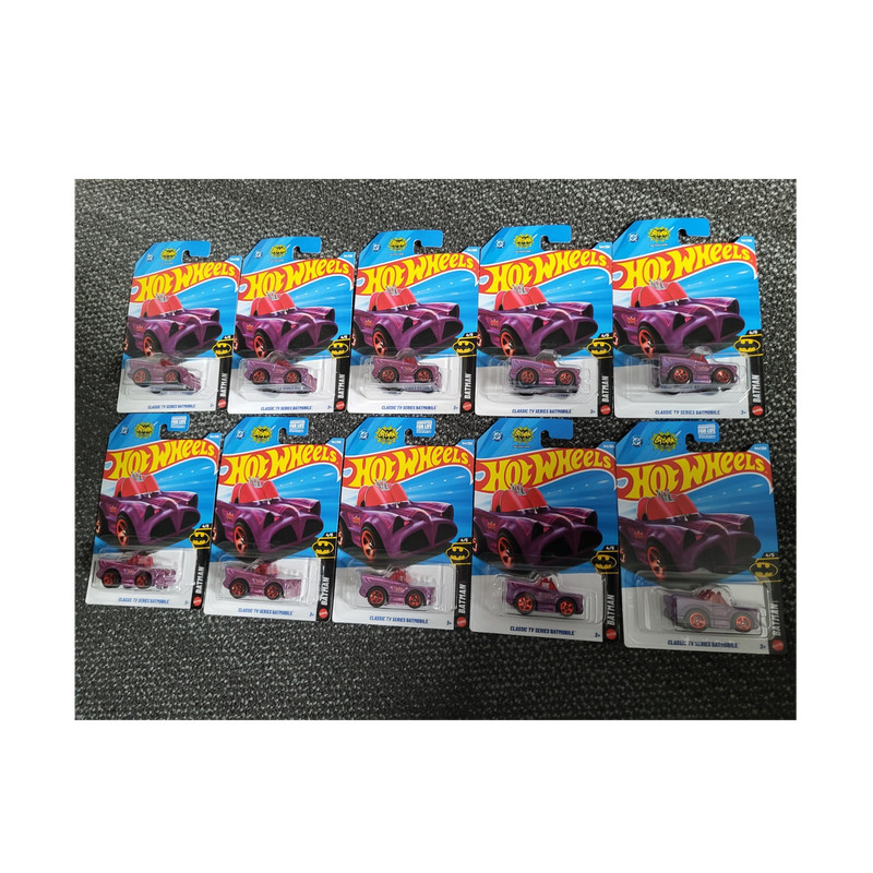 LOT OF  10. Hot Wheels Batman Classic TV Series Batmobile Purple/Red Diecast Car