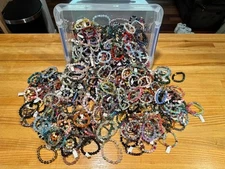 Mixed Material Crystal Bracelet Lot x 10 - Random Pick - Mix of sizes and beads