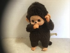 Vtg Monchhichi Totsy Thumb Sucker Sleepy Open Close Eyes Monkey Plush 8" Chimp