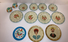 Vintage Lot of 11 Assorted Child s Metal Play Dishes