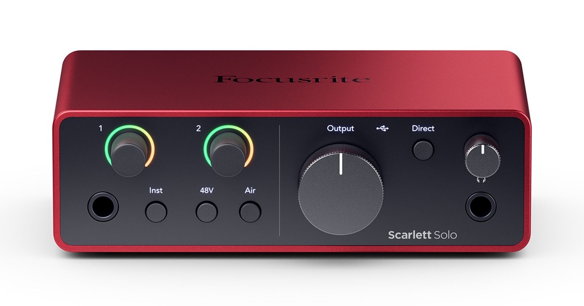 Focusrite Scarlett Solo 4th Gen Studio Recording USB Audio