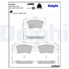 Bremsbelagsatz Scheibenbremse DELPHI LP3880 für HYUNDAI IONIQ NE STARIA Bus US4