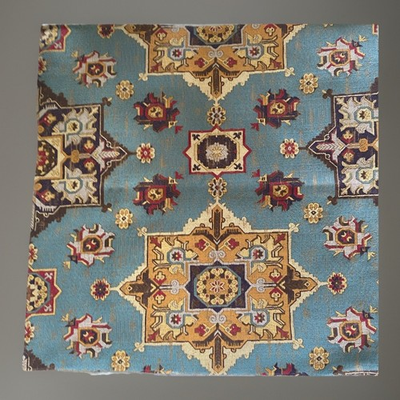 #ad CLARKE and CLARKE Heavy Brocade Anatolia Malatya Blue 25quot; x 25quot; Fabric Sample $24.95