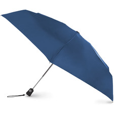 Totes Blue Line Traveler Auto Open/Close 44" Coverage Umbrella - Slate Blue
