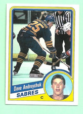 (1) DAVE ANDREYCHUK 1984-85 O-PEE-CHEE # 17 SABRES ROOKIE VG CARD (N0956). rookie card picture