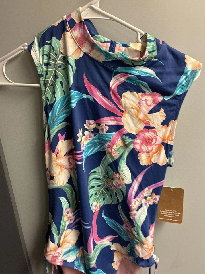 Nuevo con etiquetas Traje de baño para mujer Hobie estampado floral de una pieza - Talla L Foto 3 de 4
