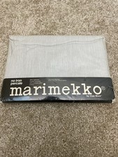 Vintage Marimekko Dan River Gray Striped Double Fitted Sheet Retired