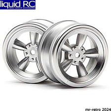 HPI 3815 Vintage 5-Spoke Wheels 26mm Matte Chrome (2)