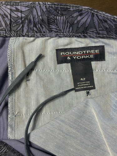 Roundtree & Yorke Casuals Flat Front Straight Fit Shorts Men's Size 42 Blue NWT - Picture 6 of 7