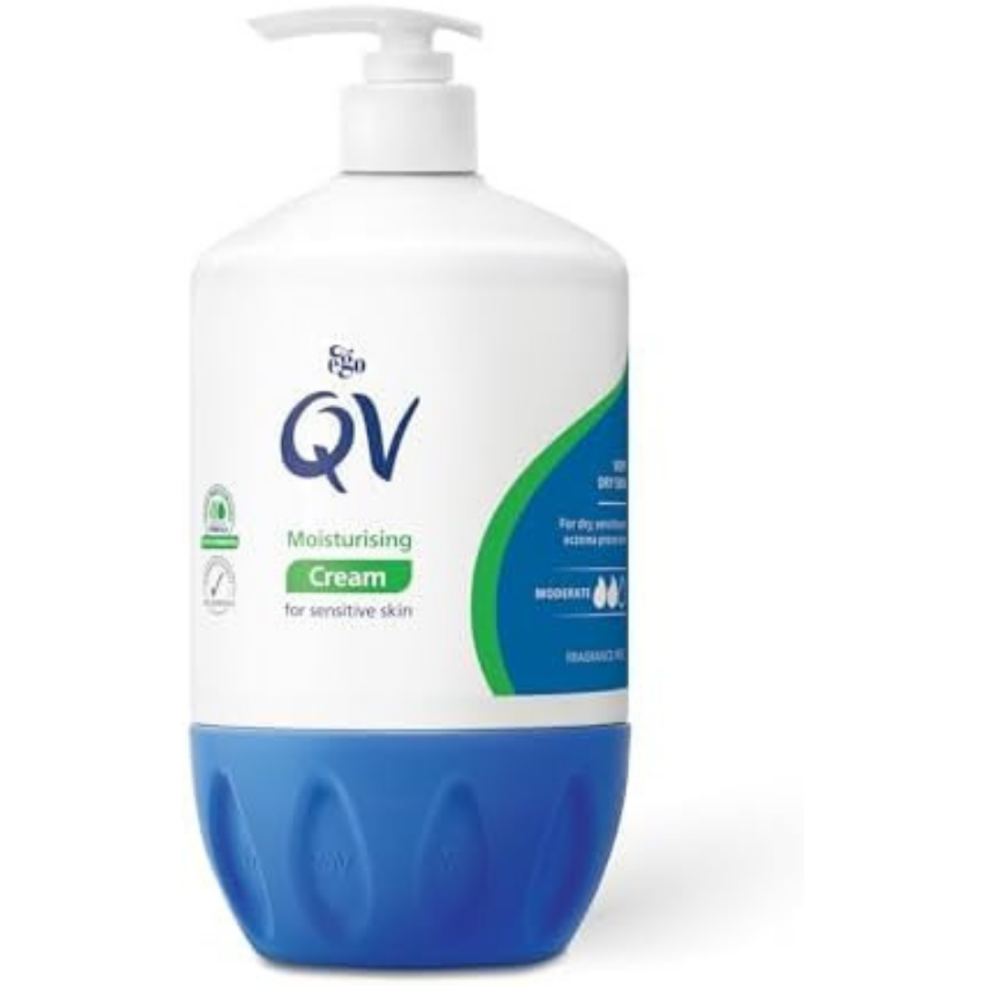 QV Cream with 10% Glycerin (500g) Rich Protective Moisturiser for Sensitive, Dr