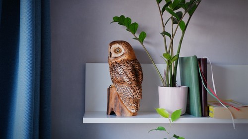 Owl Gift Owls Wooden owl Wood Carving Wood Owl Wood sculpture owl - Picture 3 of 10
