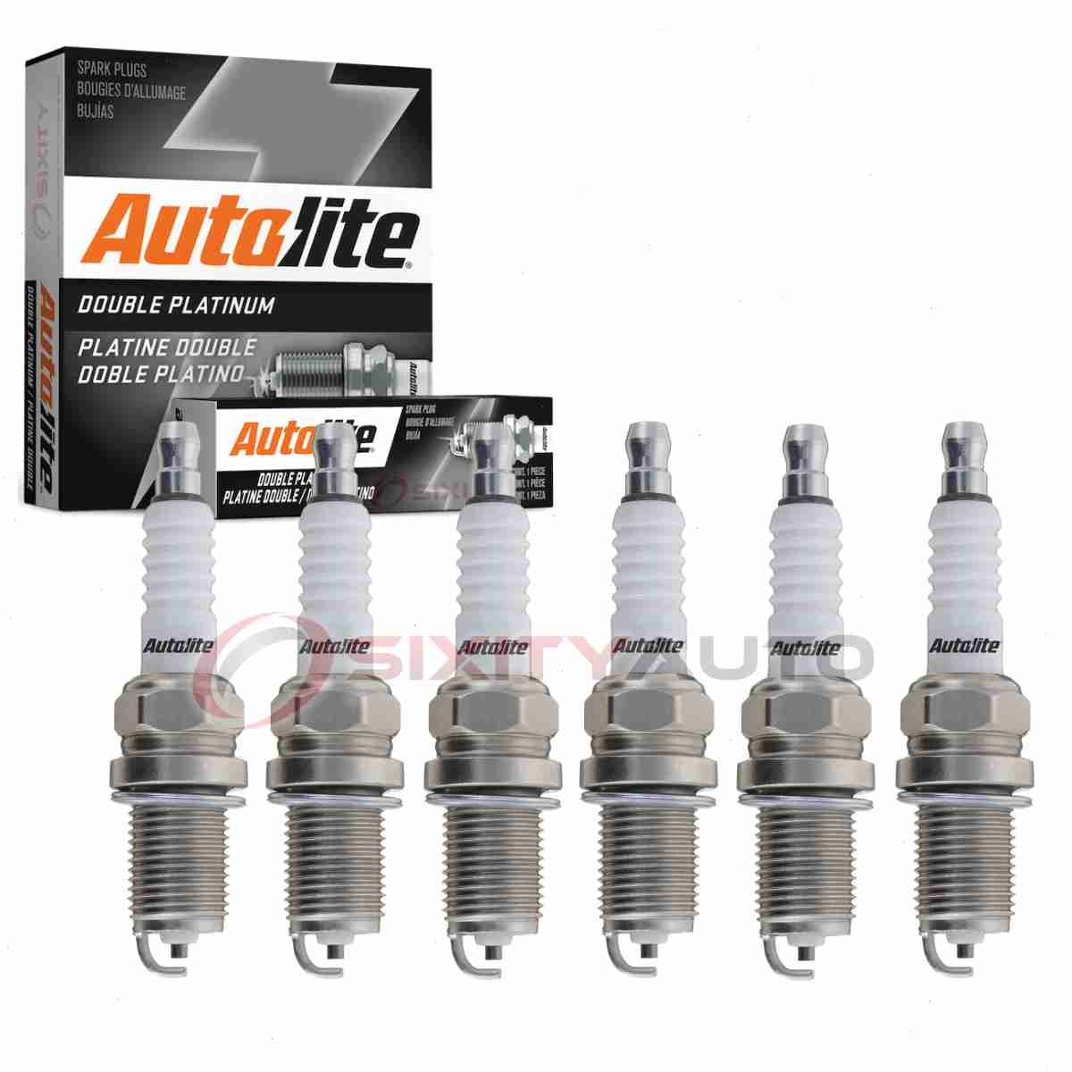 6 pc Autolite Double Platinum Spark Plugs for 1998-1999 BMW 323is Ignition nd