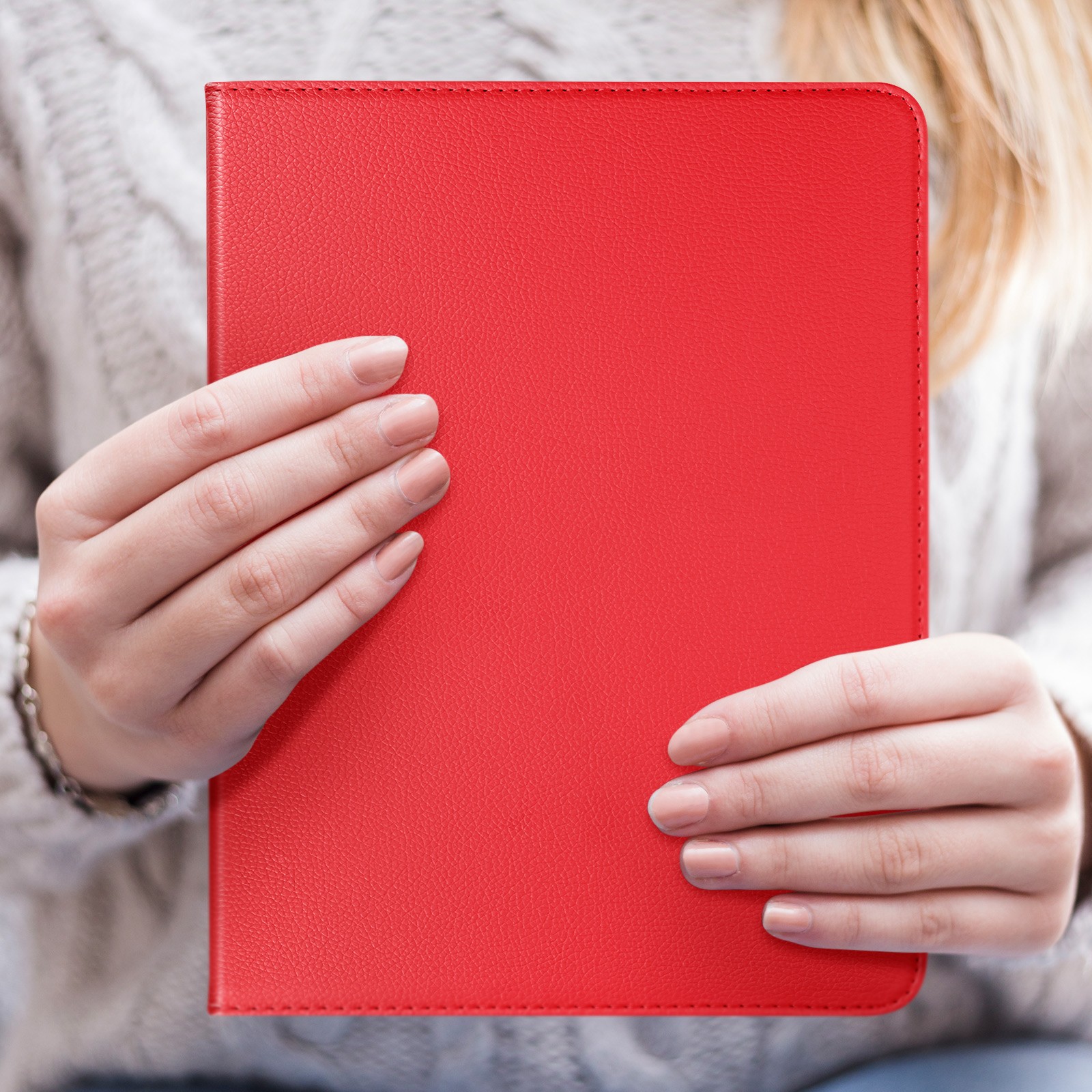 Housse iPad Pro 11 rotative 360 avec support pliant rouge