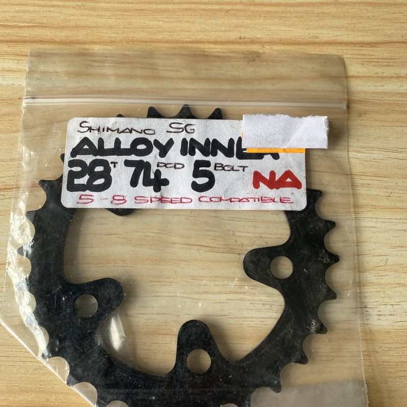 Shimano Sg 28t Inner Alloy Chain Ring 74bcd 5 Bolt  Brand New