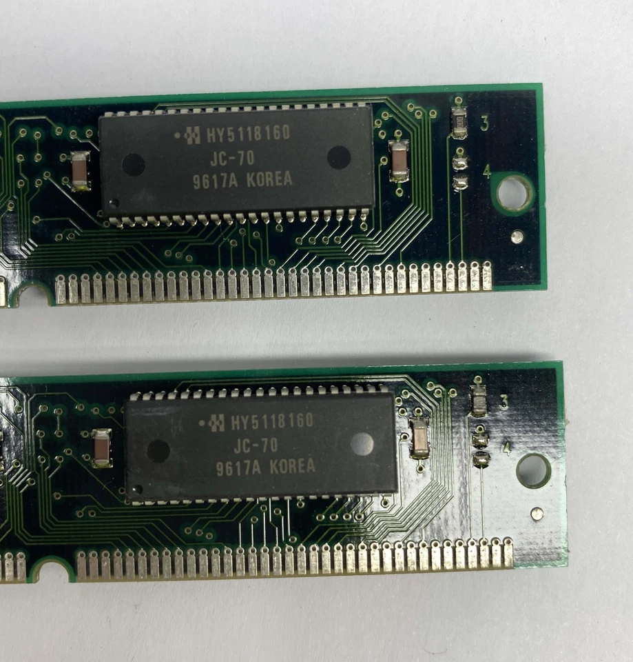 8MB Kit (2 x 4MB) Hyundai HY5118160JC-70 70ns 72-Pin EDO SIMM Memory Modules - Image 2 of 4