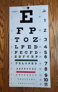 Graham-Field No. 1240 Eye Exam Chart Snellen Vision Test Wall Chart