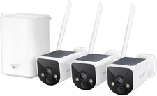 Swann - MaxRanger4K Solar 3 Camera Security System, Forever Charged Solar Pan...