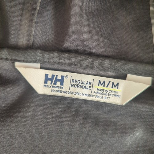 Helly Hansen Jacket Womens Medium Black Rain Wind Hooded Pockets Drawstring - Picture 3 of 10