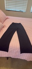 Nasty Gal Black Wide-Leg Dress Pants Flat Front Solid Women’s Regular
