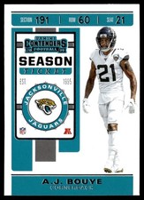 A.J. BOUYE 2019 PANINI CONTENDERS SEASON TICKET JACKSONVILLE JAGUARS #38