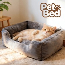 Pet Dog Cat Bed Calming Sleeping Kennel Puppy Super Soft Mat Pad Warm Nest