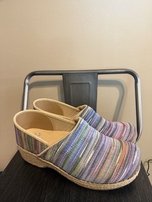 Dansko Jute Pro Artisan Weave Clogs Womens EU 40 US 9.5 Vegan Slip On Mule