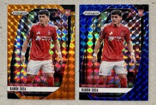 Ramon Sosa 24-25 Panini Prizm EPL Orange & Blue Mosaic Rookie 2 Card Set