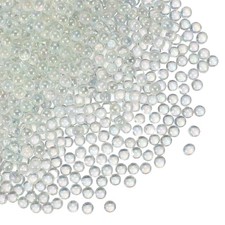Glass Bubble Beads, 100g Tiny Iridescent Beads 3.8-4.0mm Rainbow