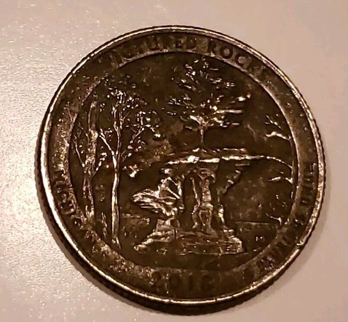 2018d Pitured Rock Quarter Missing Clad Rare Error Obv,Reverse Clash Coin #669 - Picture 5 of 5