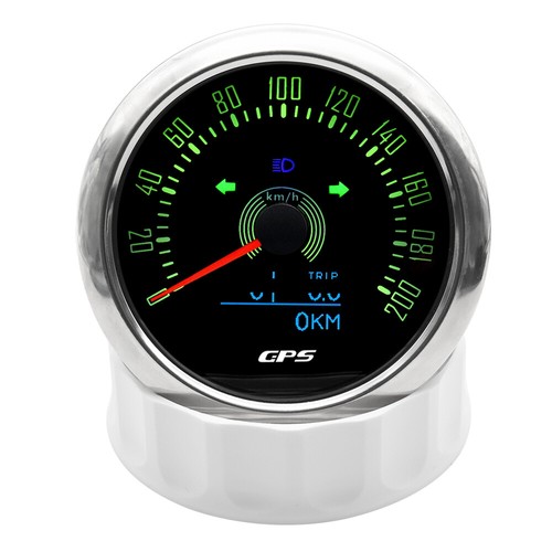 6 Gauge Set 85mm Car Boat GPS speedometer 200Km/H tacho Fuel Water Temp Volt Oil - Picture 9 of 12
