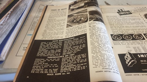 Oct 1966 MODERN MOTOR Magazine CORONA FASTBACK Bellett MG MAZDA 1000 - Picture 6 of 9