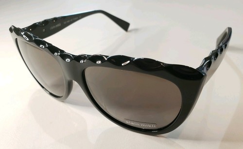 Alain Mikli RX Eyeglasses Ridged Polished Black / Gray Gradient AL1408 0101 1520 - Picture 3 of 9
