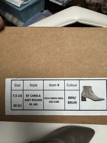 Anthropologie Taupe Ankle Boots New with Box Size 38 - Picture 8 of 10