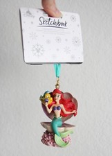 Disney Store 2024 The Little Mermaid Ariel Flounder Sketchbook Ornament NWT