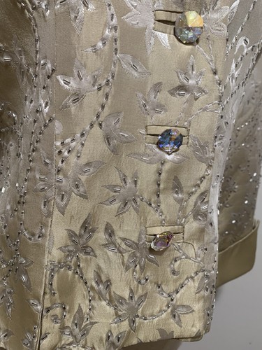 JS Collections Embellished Formal evening blazer Jacket Size 8 - Picture 3 of 10