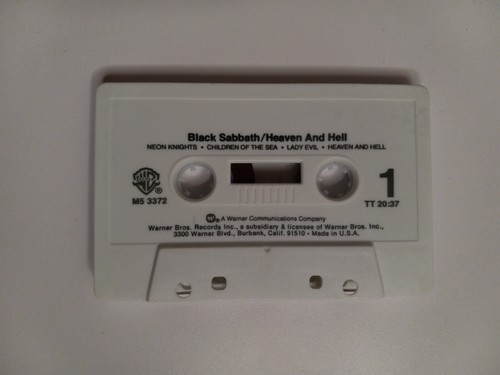 Black Sabbath - Heaven and Hell (Cassette Tape, 1980) Warner Bros. Records - Picture 3 of 4