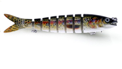 Lot De 2 Leurres Souples Articulés 8 Segments – Poisson Nageur Pour Brochet – Pêche Eau Douce