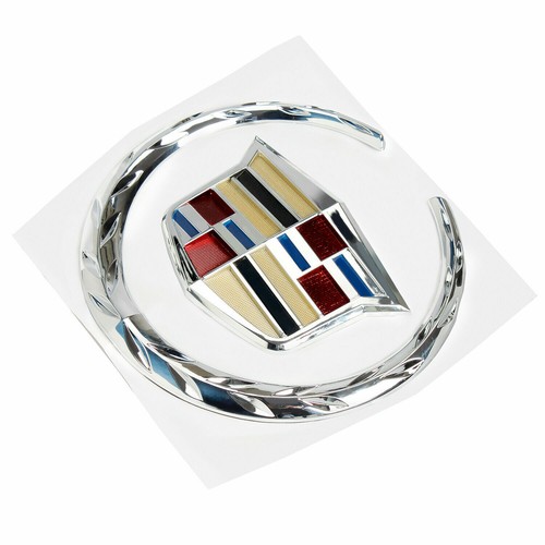 NEW For Cadillac Front Grille 6" Emblem Hood Badge silver Symbol Ornament 1PCS - Picture 6 of 8
