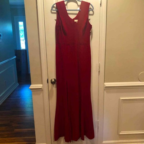 DRESS THE POPULATION Sandra Garnet Red Trumpet Gown party dress NEW - Picture 3 of 12