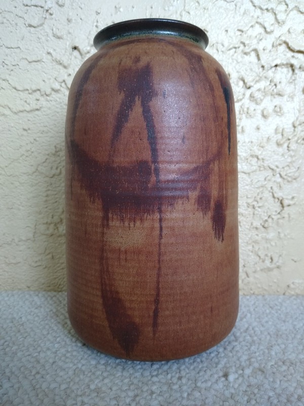Jim Sockwell North Carolina Studio Ceramic Stoneware Vase 1971