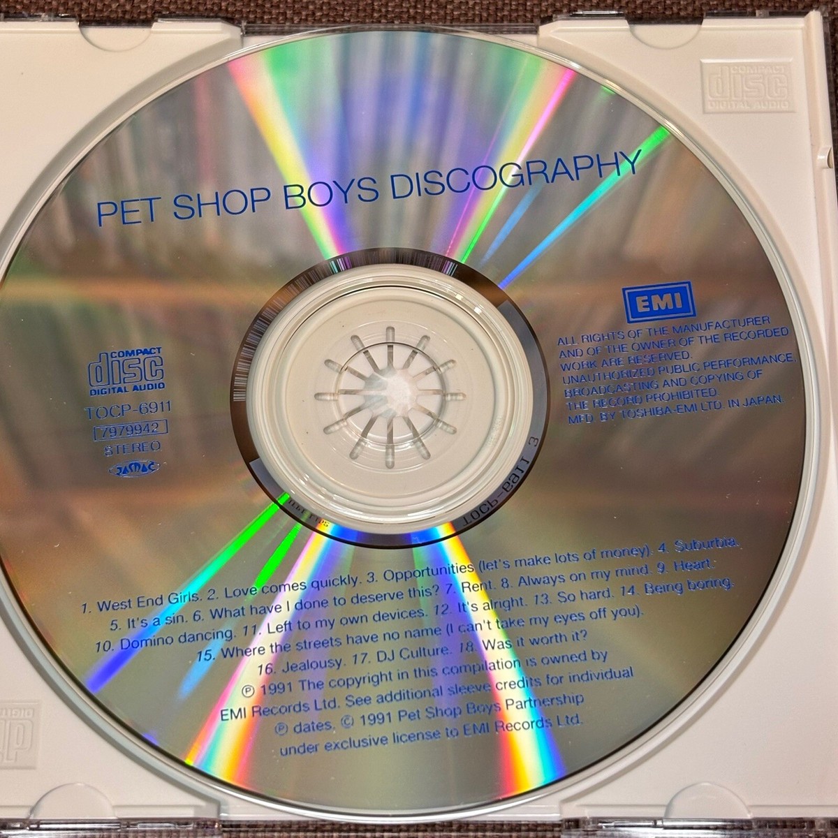 ペットショップボーイズCATALOGUE PET SHOP BOYS Discography JAPAN CD TOCP-6911 w/ OBI + PS