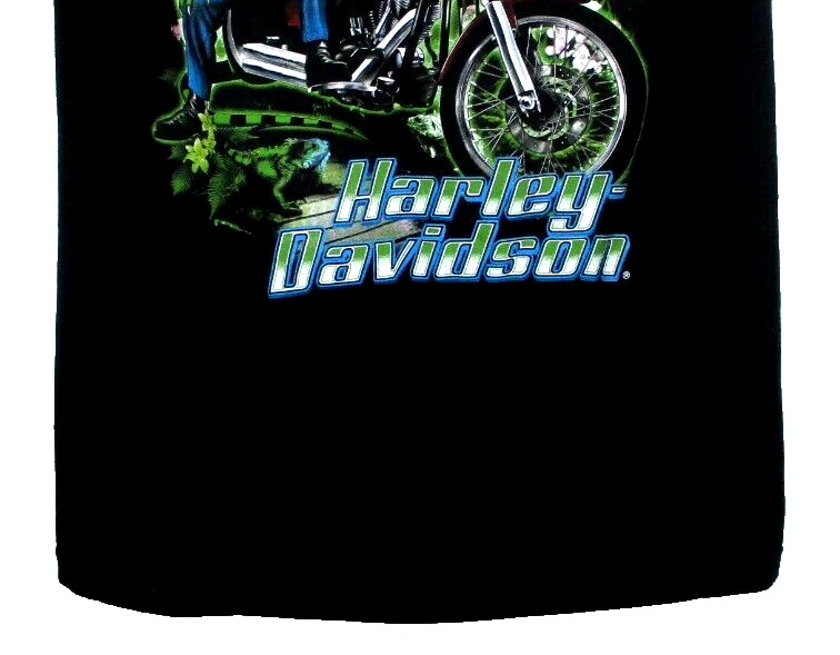 Harley Davidson Shirt Roatan Honduras Foreign Lizard Outdoors Logo Men