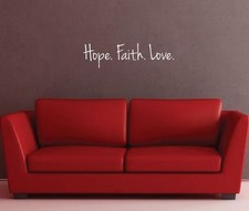 Hope. Faith. Love. Wall Decal Removable Home Decor Words Phrases 2011