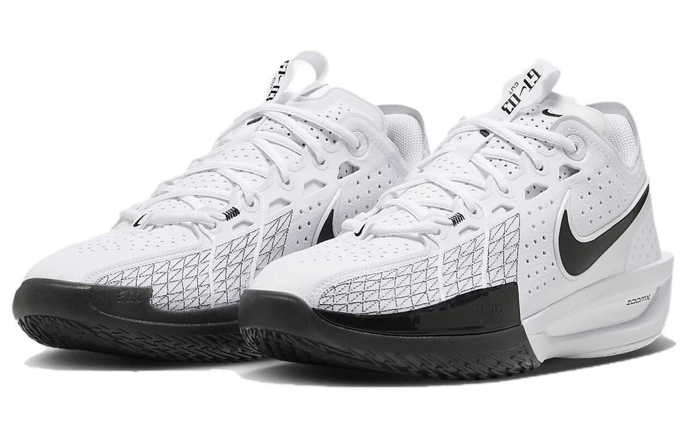 Nike Air Zoom GT Cut 3 EP White Black Low Top Basketball Shoes  DV2918-102