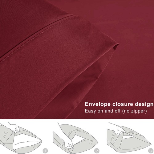 Standard Pillow covers 20x30 Pack of 2 and 4 Ultra Soft Pillow cases Microfiber - Picture 12 of 29