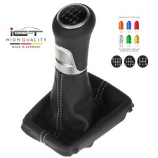 LED ICT Schaltknauf Schaltsack Leder für Volvo XC70 2000-2014 Naht silber B08