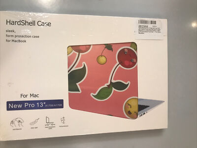 DWON MacBook Pro 13'' Hardshell Case w/Keyboard Cover & Dust Plug -PINK CHERRY