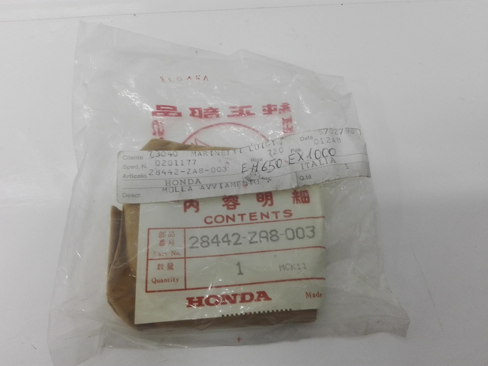 Spring Start Generator Honda EM 650 EX 1000