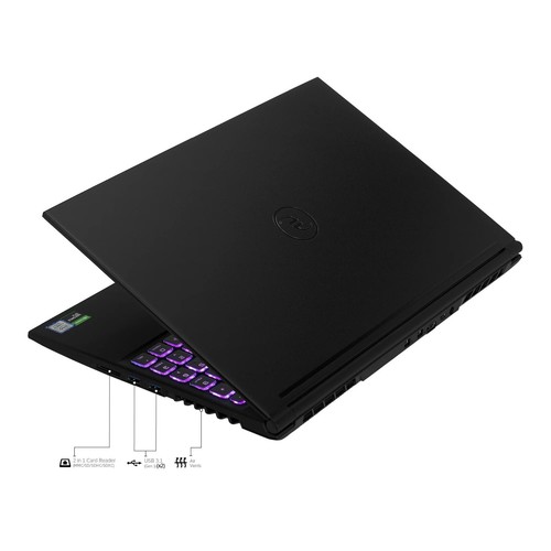 EVOO Gaming Laptop 15" 144Hz Intel i7 2.60GHz 16 Ram 256 SSD Nvidia GTX 1650 W10 - Picture 9 of 12