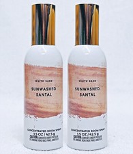 2 Bath  Body Works SUNWASHED SANTAL Room Spray Perfume Mini 1.5 oz